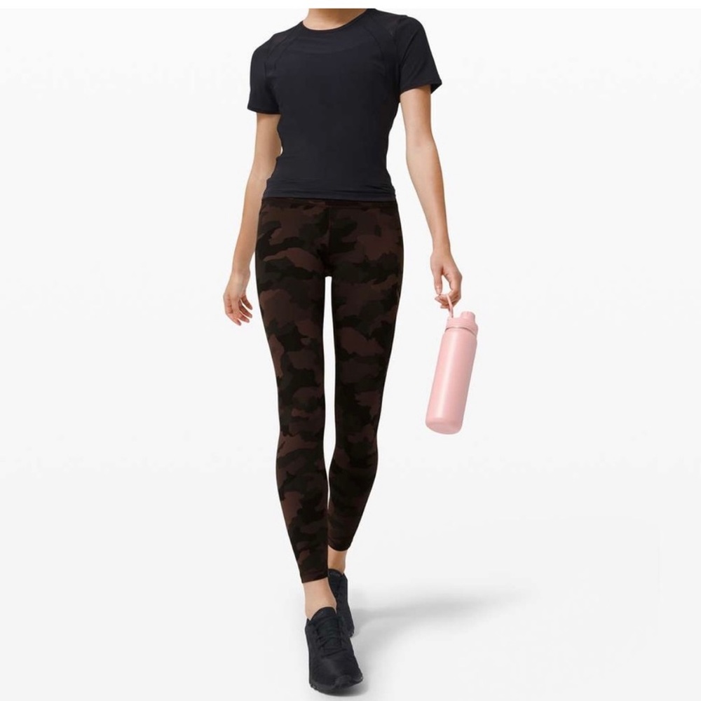 Lulu lemon Wunder training high rise 28’ brown camo-brown earth